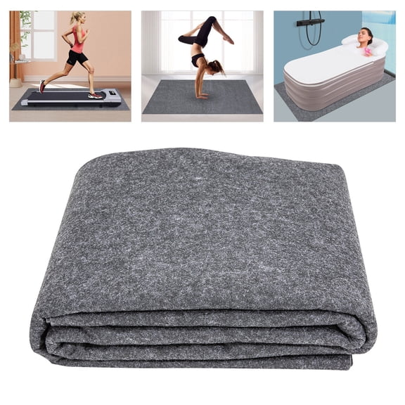 ToppiJoy 99*74in Hot Tubs Mat, Water-Absorbent Hot Tub Flooring Protector, Above-Ground Pool Protector Mat, Reusable Durable Washable Mat for Outdoor Hot Tub Pool