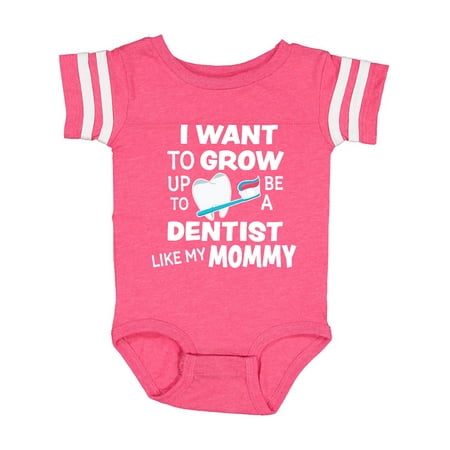 

Inktastic I Want To Grow up To Be a Dentist Like My Mommy Gift Baby Boy or Baby Girl Bodysuit