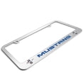 thumbnail image 3 of Ford Mustang Blue Dual Logo Logos in 3D American-Made Mirror Chrome Metal License Plate Frame, 3 of 8