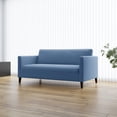 thumbnail image 5 of No. 918 Bellamy Modern Honeycomb Stretch Fit Elastic Loveseat Cover, Blue, 5 of 7
