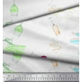 thumbnail image 3 of Soimoi polyester Crepe Fabric Brush Stroke & Wine Glass Bar Decor Fabric Printed Yard 52 Inch Wide, 3 of 3