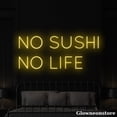 thumbnail image 2 of Glowneon No Sushi No Life Neon Sign, Sushi Led Sign, Japanese Food Sign, Sushi Decor Store, 2 of 5