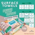 thumbnail image 3 of Juniper CLEAN 6 Packs Surface Cleaning Wipes Bleach Free, Thick & Large Dispose, All-Purpose Cleaner for Bathroom, Kitchen, Office, 100 Count Soft Flow, Biodegradable, No Scent, 3 of 4