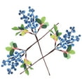 thumbnail image 6 of WEUVEB Blue Artificial Berry Stems for Decor PVC Perfect for Christmas and Wedding 3 Pieces, 6 of 8