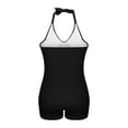thumbnail image 6 of Ahdbta Plus Size Tankini Swimsuit for Women Two Piece Tummy Control Bathing Suit Halter Blouson Swim Tops with Boyshorts Swimwear, 6 of 8