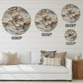 thumbnail image 5 of Designart "Astrology Nebula Marble in Cream I" Abstract Shapes Oversized Wall Clock, 5 of 5