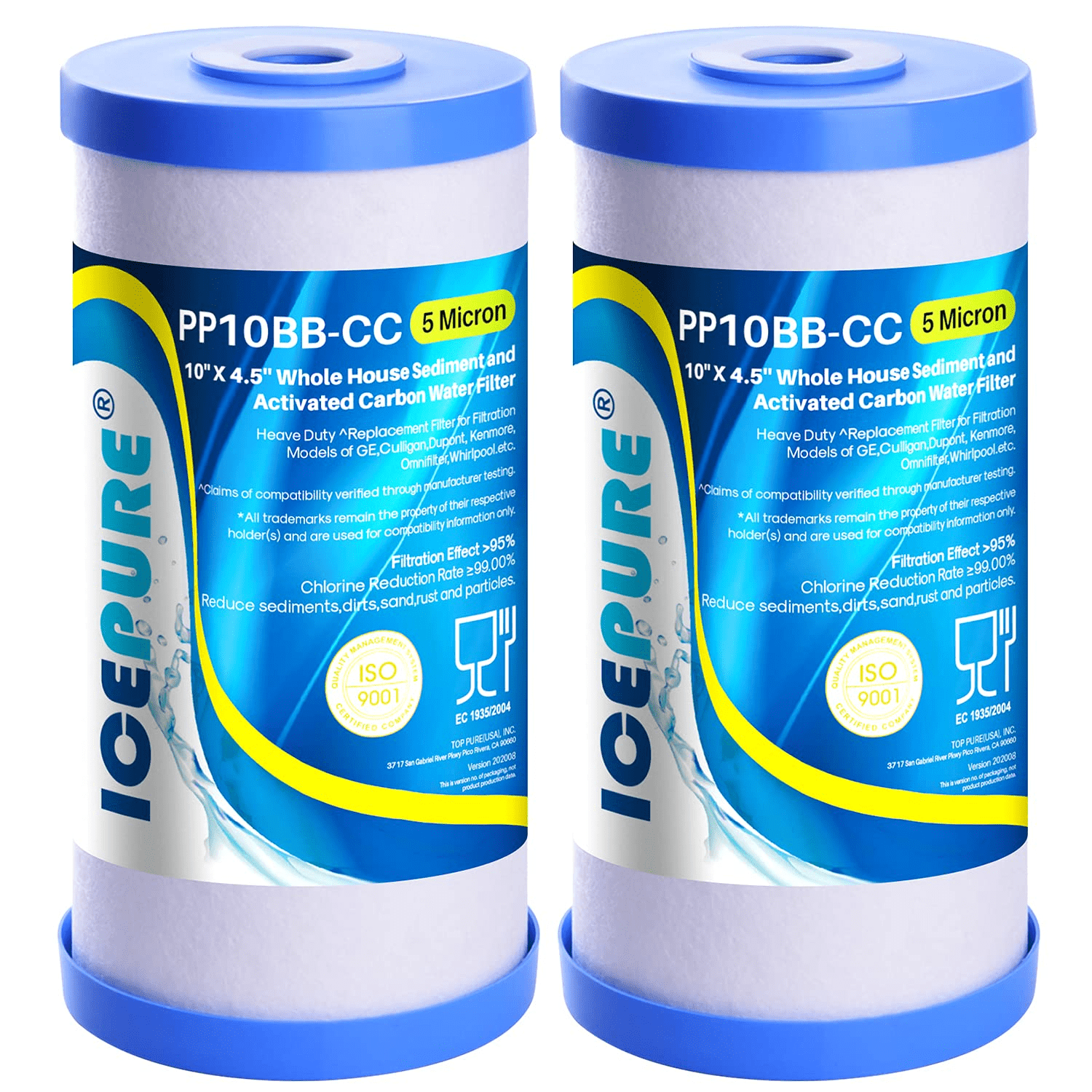 2-Pack 10-Inch Filters Fast FF10BBPS-50 Water Filter Cartridge Compatible Replacement for Pentek R50-BB 50 Micron