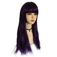 thumbnail image 4 of Purple Wigs for Women Girls Mal Wig Halloween Costume Cosplay Wig, 4 of 4