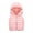 Pink, variant on Generic Kids Boys Girls Puffer Vest Sleeveless Hooded Winter Quilted Jacket Outerwear Kids Light Zip Up Down Coat Soft Warm Waistcoat