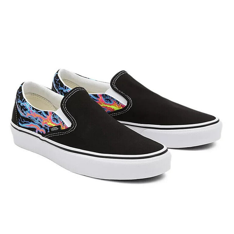 Vans Classic On Glow In The Dark Electric Flames Men's Skate Shoes Size 11 - Walmart.com
