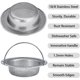 thumbnail image 3 of Colador para fregadero de cocina, paquete de 2 cestas coladoras para fregadero con asa, 4,5 pulgadas de diámetro, acero inoxidable, libre de óxido y apto para lavavajillas, 3 of 5
