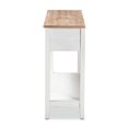 thumbnail image 4 of Bowery Hill White and Oak Brown Finished Wood 3-Drawer Console Table, 4 of 8