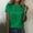 Green, variant on Women Fashion Casual Solid Cute Printed Round Neck Short Sleeve Shirt Top Mod Bod Tops Womens Neck Tops Rayon Long Sleeve Shirt Women T Shirts Short Sleeve under 10 Women Short Sleeve Shirts Casual