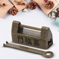 thumbnail image 3 of INC Vintage Antique Zinc Alloy Chinese Old Lock Retro Padlock Jewelry Wooden Box Padlock Lock for Suitcase Drawer Cabinet Jewelry Box Gift Box, 3 of 8