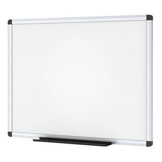 VIZ-PRO Double-Sided Magnetic Revolving Mobile Whiteboard, Aluminium Frame & Sta