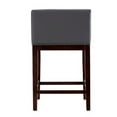 thumbnail image 3 of Manhattan Comfort Kingsley 26" Faux Leather Counter Stool in Gray, 3 of 5