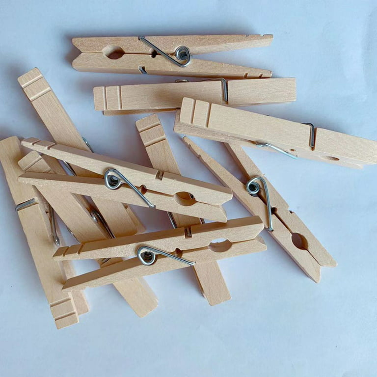 100 Pack Wooden Clothespins for Hanging Laundry, Crafts, Photos (Black, 4  In)
