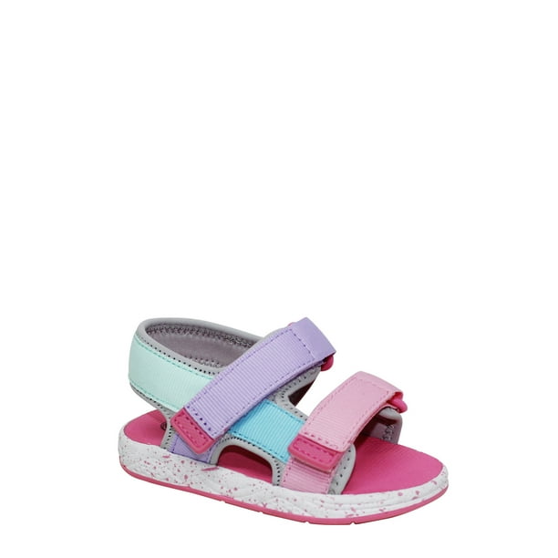 Wonder Nation Baby Girl Trail Sandal, Sizes 2-6 - Walmart.com