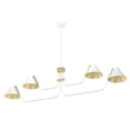 thumbnail image 6 of Hunter - Grove Isle 4-light Matte White, Extra Large Chandelier, Dimmable, Modern Style, Pharmacy Shaped, for Bedrooms, Dining, Living Rooms - 19207, 6 of 10