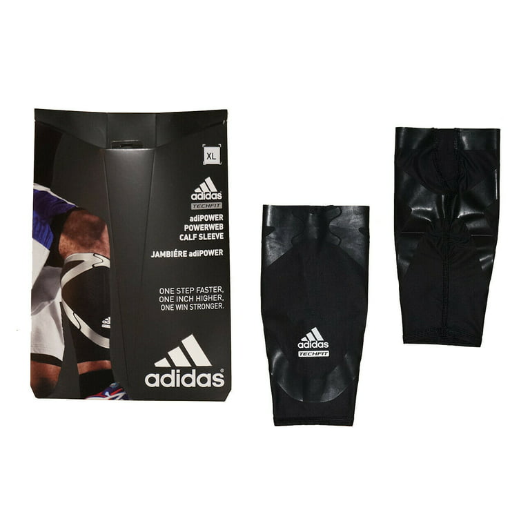 Adidas Men's Techfit Basketball Powerweb Compression Calf Sleeve - Black