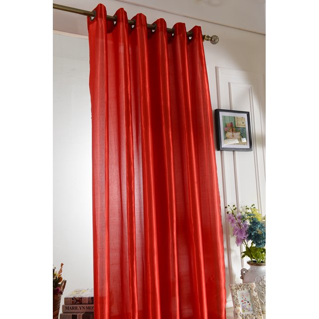 bedienty 100x200cm Panneau de Fenêtre Moderne en Jacquard pour Pièce Rideau Blac Store Draperie Rouge 100x200cm