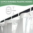 thumbnail image 4 of MAZBFF Clear PEVA Plastic Shower Curtain Liner & 12 Hooks, 72" x 72", 4 of 6