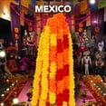 thumbnail image 3 of Mexican Garland Bundle - Marigold, for Day of the Dead/Festival of Lights, Durable Cloth, 3 of 5