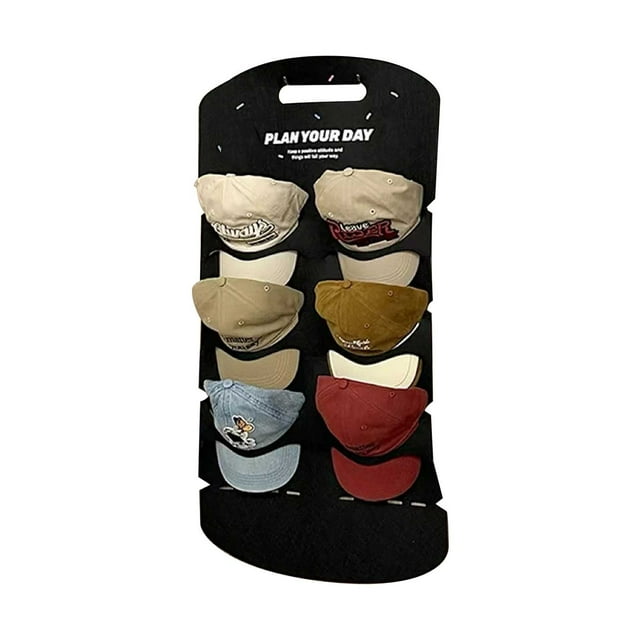 Xihbxyly Bolsa para Colgar Gorras, Solución de Almacenamiento de Pared, Diseño Compacto, Tela Resistente, Organiza Perfectamente Tus Gorras de Béisbol, Organizador para La Entrada Del Armario, Fácil