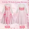 thumbnail image 6 of KAWELL Good Witch Glinda Costume Pink Princess Dresses Halloween Costumes Witch Dress with Star Crown Wand Gloves, 6 of 7
