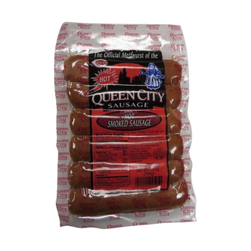 Queen City Sausage Hot Smoked Sausage, 14 Oz.