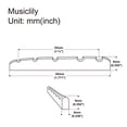 thumbnail image 2 of Musiclily Basic 5-String Electric Bass Pre-Slotted Brass Nut, 45x6x9mm, 2 of 5