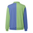 thumbnail image 5 of Unir Two-Tone Full Zip Athletic Jacket for Women, Stand Collar Long Sleeve, Casual Everyday Sporty Outerwear, 1 Piece, XS-6XL, Plus Size Friendly, 5 of 5