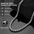 thumbnail image 7 of ChainsProMax 6mm Men Necklace Box Chain 14K Gold Plated Stainless Steel Chain Necklace for Men Fathers Day Jewelry Gift, 7 of 7