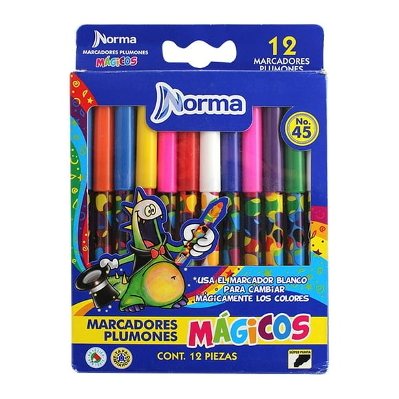 Plumones Norma mágicos 12 piezas