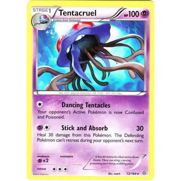 Pokemon Primal Clash Rare Tentacruel #72