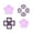 shape:purple black, variant on Silicone D-pad Cross Button ABXY Key Sticker Skin Thumb Stick Grip Caps Cover for Switch 2 Controller Protective Sticker