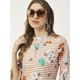 thumbnail image 5 of Moomaya Printed Womens Cotton Top, Mandarin Casual Long Sleeves Summer Wear Formal Top, 5 of 8