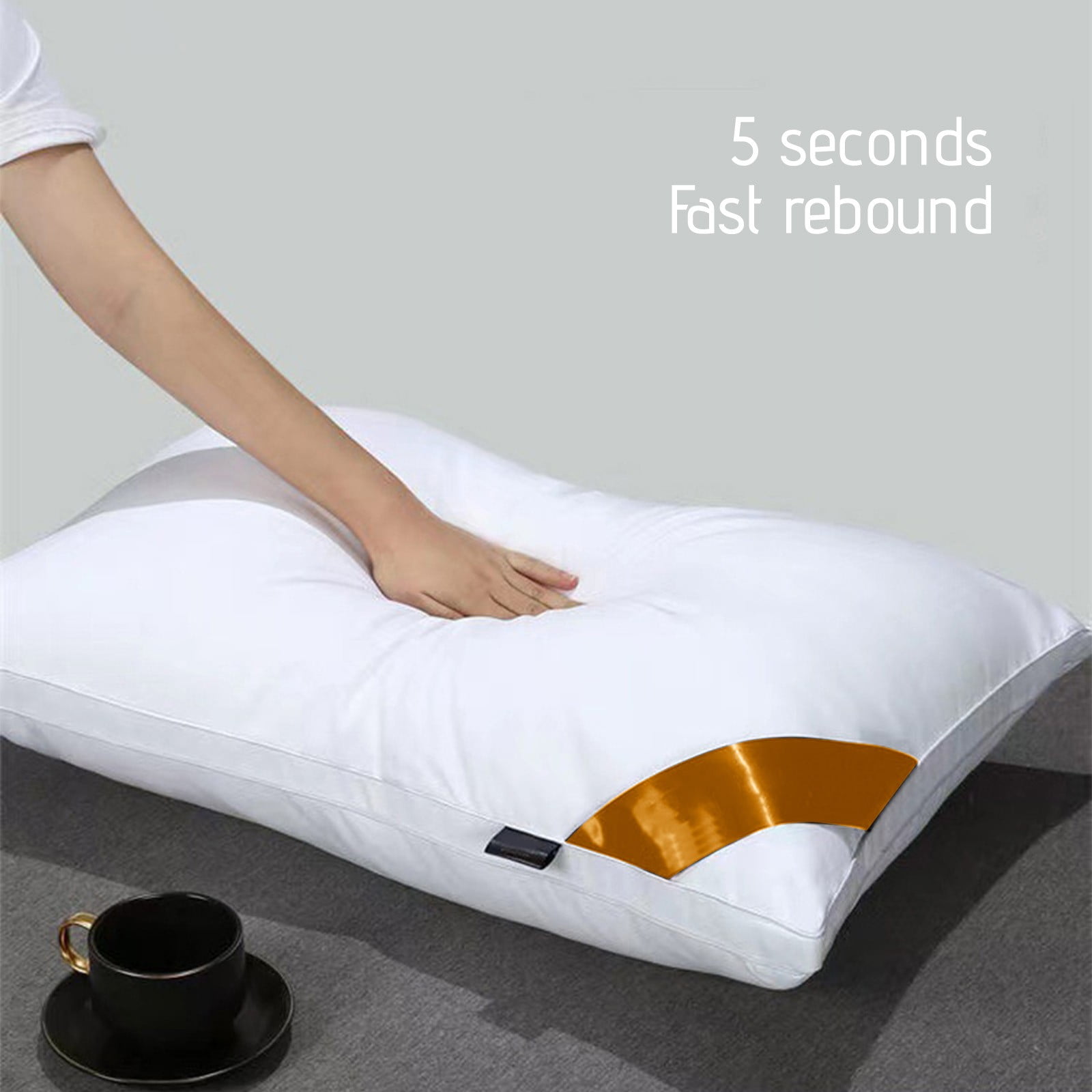 2 Pack Pillows Queen Size - Skin-friendly Cotton Fabric Hotel-grade Bed Pillows for Sleeping, Soft and Supportive Pillows for Side and Back Sleepers(White)