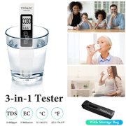 Htwon Digital LCD Meter Pen +TDS EC Water Purity PPM Temperature Tester Tool With ℃/℉