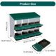 thumbnail image 2 of WhizMax Cajas Nido para Pollos, Caja Nido para Pollos, Caja Nido Enrollable, Cajas para Colocar Pollos, Caja Nido para Gallinas con Tapa para Gallinero, 8 Compartimentos, Verde, 2 of 8