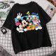 thumbnail image 1 of Disney lindo Mickey Mouse Pato Donald princesa señoras pantalón corto Casual manga niñas camiseta estampado de dibujos animados camiseta cuello redondo pulóver, 1 of 5