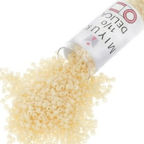 Miyuki Delica Seed Beads – Size 11/0 (1.6 mm), DB0762, Matte Cream, 7.2 g, Approx. 1440 Beads