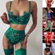thumbnail image 2 of Ropa interior de primavera y verano de estilo europeo y americano, medias de encaje con pestañas, traje dividido con tiras para moldear el cuerpo, 2 of 5