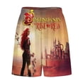 thumbnail image 4 of Descendants The Rise of Red Film Men's Pajama Pants Sleepwear Lounge Shorts Bottoms Summer Daily Cozy Soft Ice Silk Pajama Shorts Lightweight Home Beach Shorts, 4 of 8