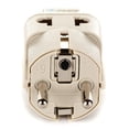 thumbnail image 3 of OREI Grounded Universal 2 in 1 Schuko Plug Adapter Type E/F for Germany, France, Europe, Russia & more - High Quality - CE Certified - RoHS Compliant, 3 of 4