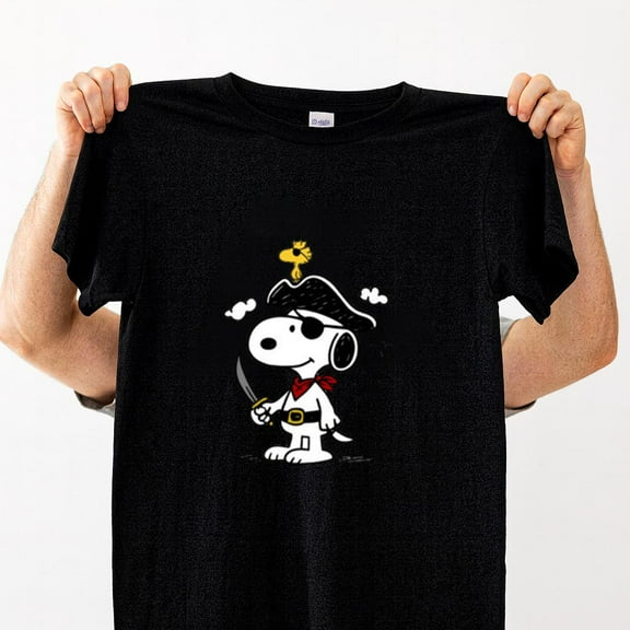 Vintage Pirate Snoops Retro Cartoon Fan Graphic Unisex T-Shirt, up to size 5XL