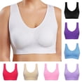 thumbnail image 5 of Sports Bras for Women Double Layer Large Size Seamless Rimless Vest Style no Trace Yoga Sports Bra, 5 of 6