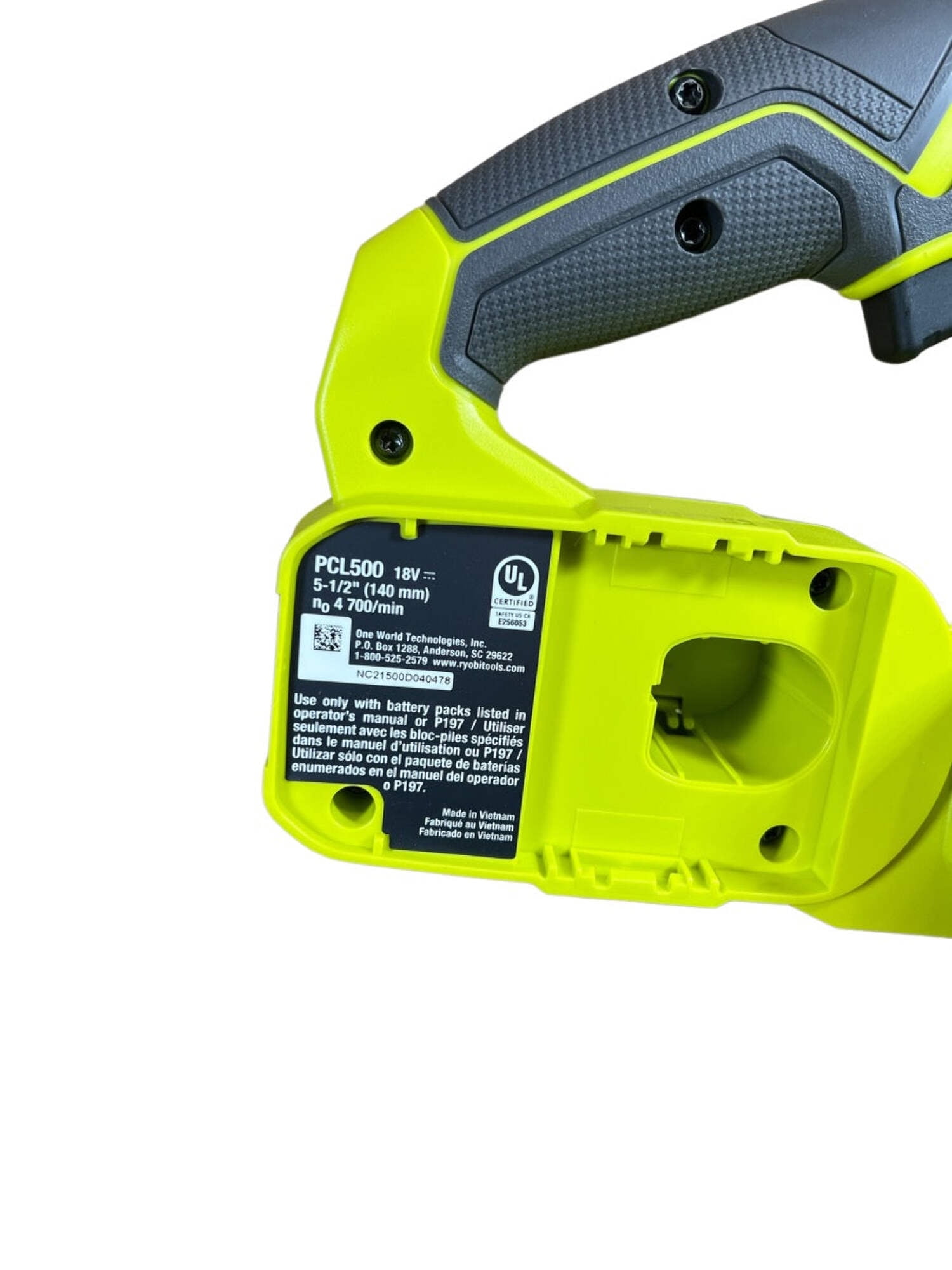 RYOBI PCL500B 18V, 5-1/2 in, Cordless Circular Saw Power Saw, 4700 RPM