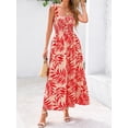 thumbnail image 3 of Vestido de verano PRETTYGARDEN Floral Sin Mangas Maxi Rojo S, 3 of 6