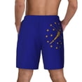 thumbnail image 2 of Mens Indiana Flag 2 in 1 Quick Dry Swim Trunks with Compression Liner Beach Shorts, 2 of 6